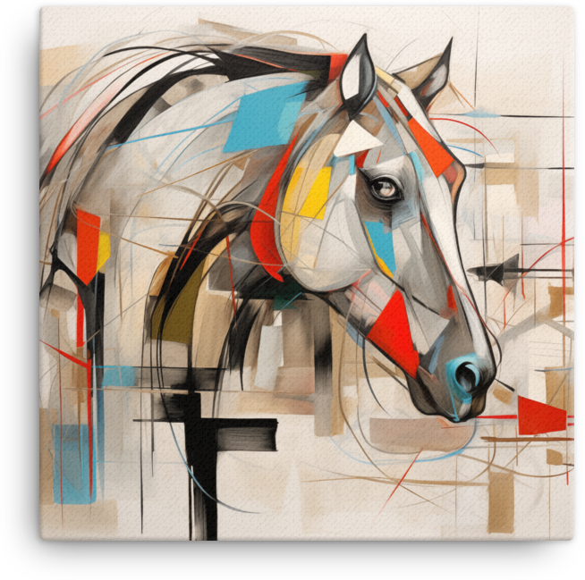Abstract Equine Grace Canvas Wall Art