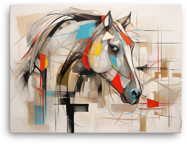 Abstract Equine Grace Canvas Wall Art