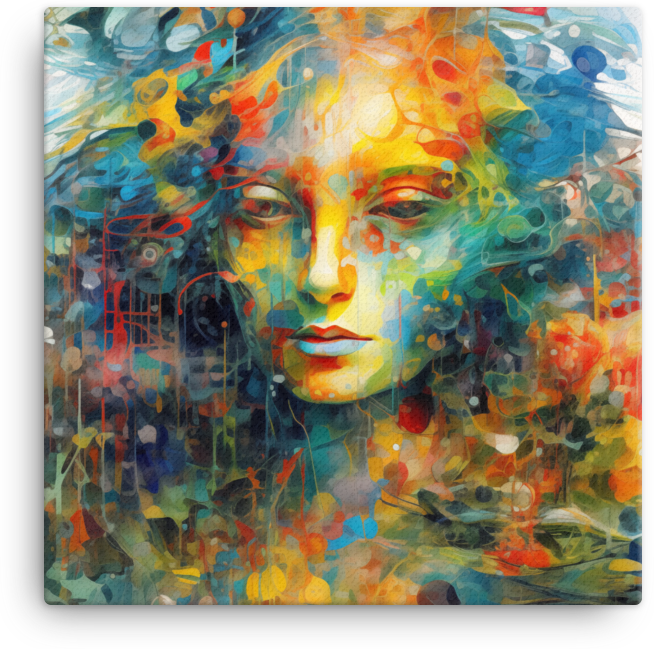 Abstract Essence of a Woman Canvas