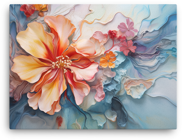 Abstract Floral Elegance Canvas Wall Art wall art
