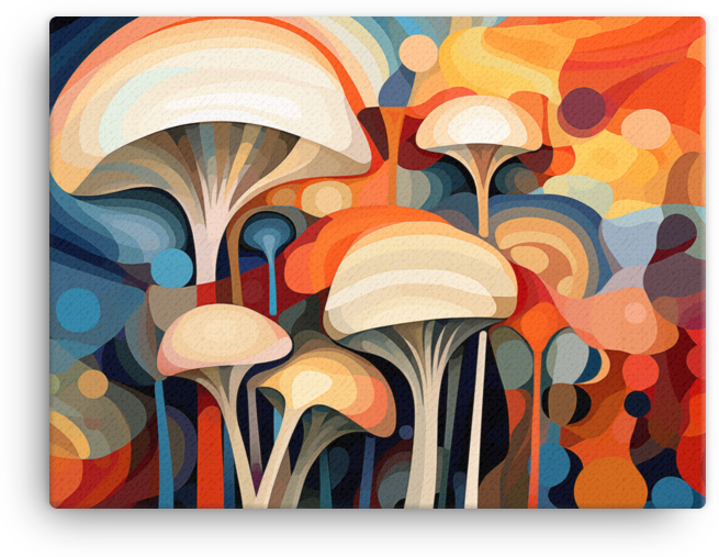 Abstract Mushroom Canvas