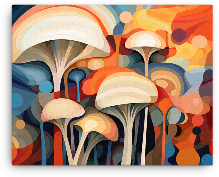 Abstract Mushroom Canvas