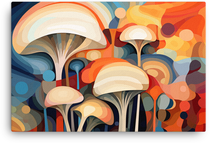 Abstract Mushroom Canvas