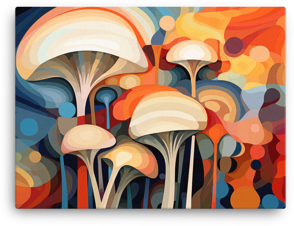 Abstract Mushroom Canvas
