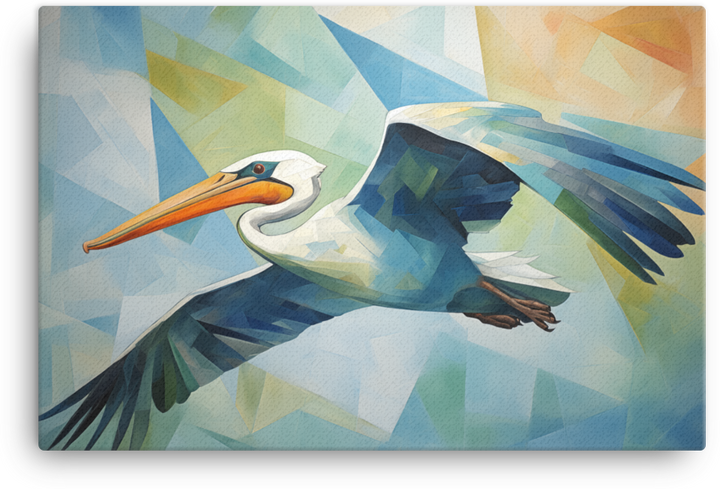 Abstract Pelican Flight Canvas Wall Art