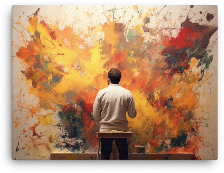 Artist's Vision in Abstract Explosion Canvas