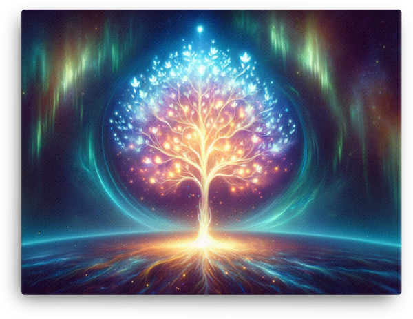Aurora Mystique Tree Canvas wall art