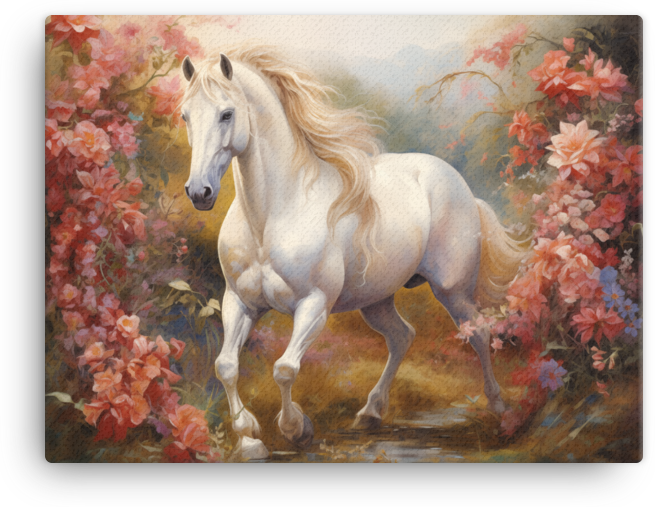 Autumn Elegance Horse Canvas Wall Art