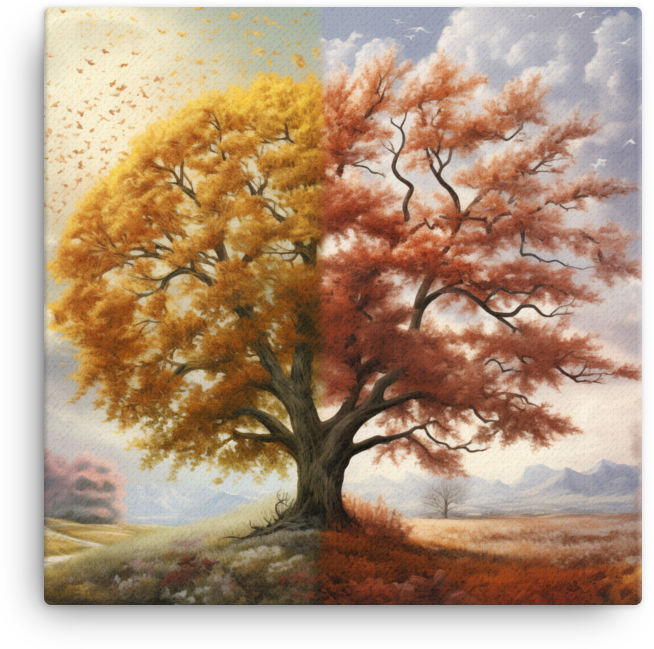 Autumn Whispering Trees Canvas wall art