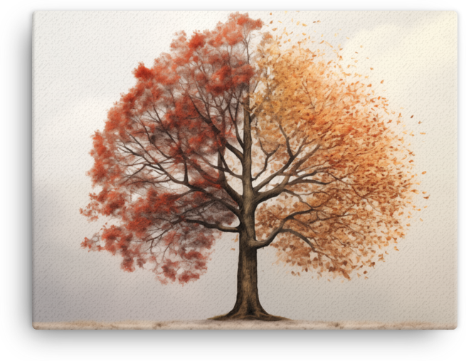 Autumn Whispers Tree Canvas wall art