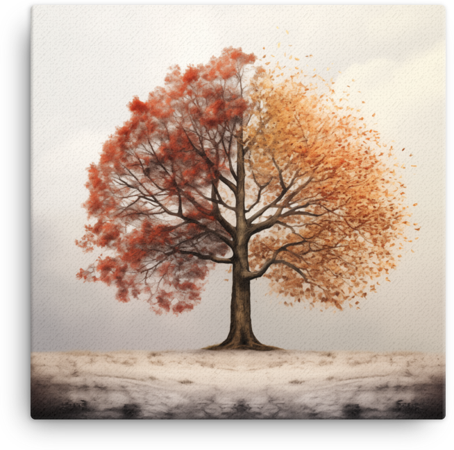 Autumn Whispers Tree Canvas wall art
