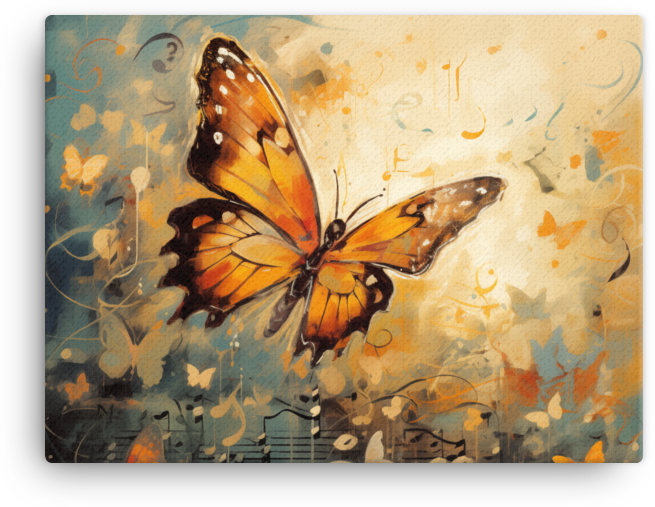 Autumnal Butterfly Melody Canvas