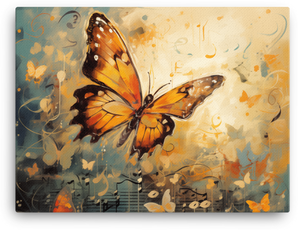 Autumnal Butterfly Melody Canvas