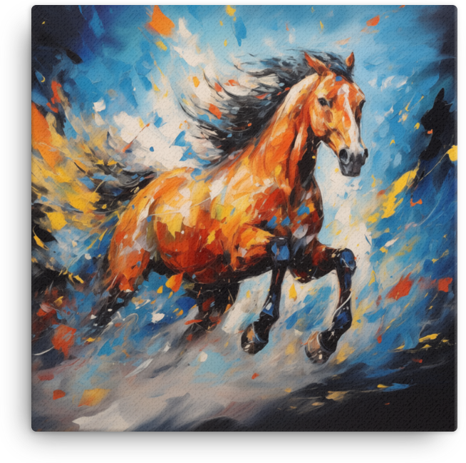 Blazing Spirit Horse Canvas Wall Art
