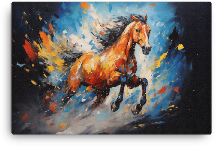 Blazing Spirit Horse Canvas Wall Art