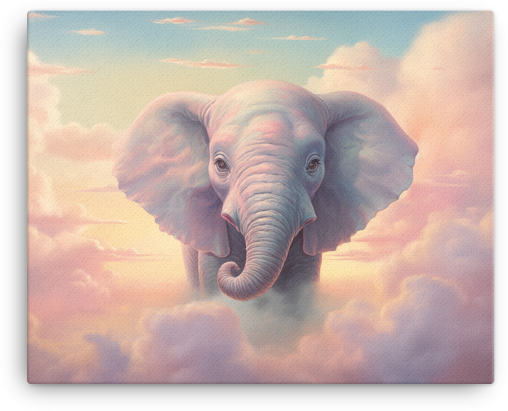 Celestial Dreams Elephant Canvas Wall Art