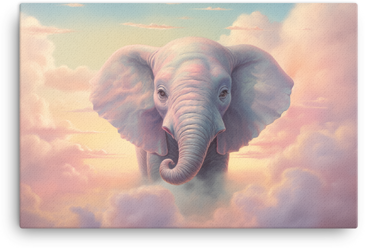Celestial Dreams Elephant Canvas Wall Art