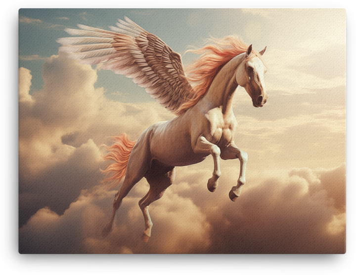 Celestial Flight Pegasus Canvas Wall Art