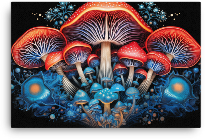Celestial Mushroom Symphony Canvas