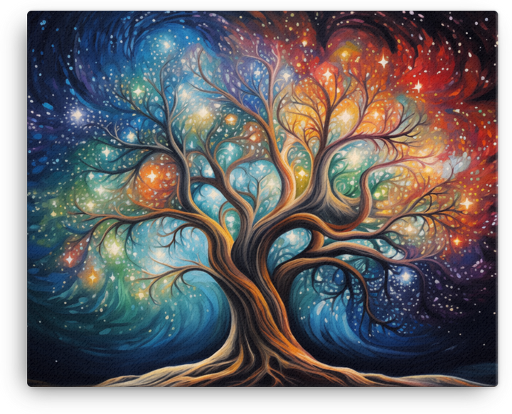 Celestial Tree of Harmony Canvas wall art