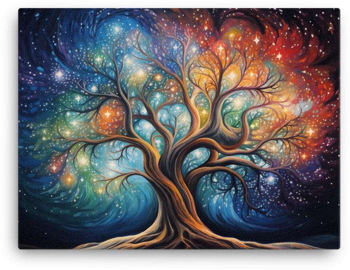 Celestial Tree of Harmony Canvas wall art