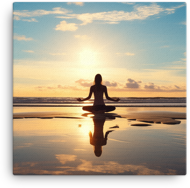 Coastal Meditation at Sunrise Canvas wall art