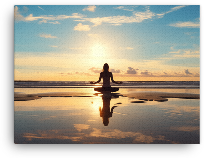 Coastal Meditation at Sunrise Canvas wall art