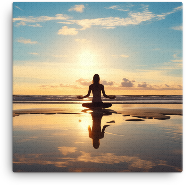 Coastal Meditation at Sunrise Canvas wall art