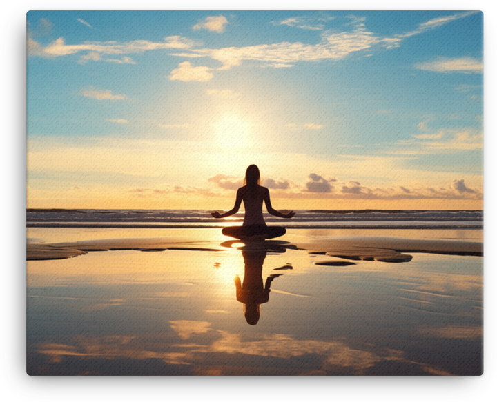 Coastal Meditation at Sunrise Canvas wall art