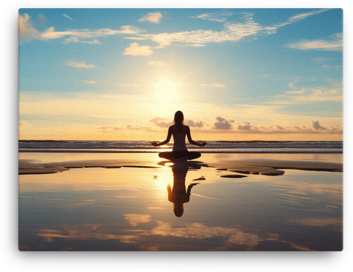 Coastal Meditation at Sunrise Canvas wall art