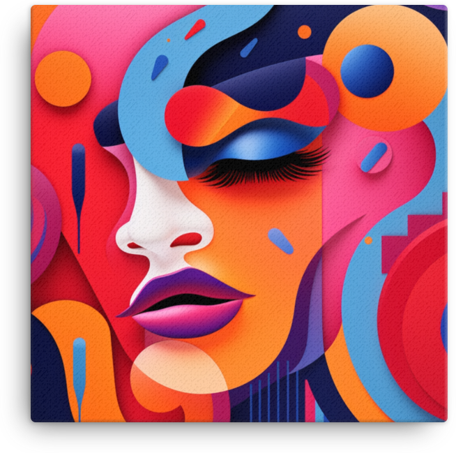 Colorful Abstract Woman Canvas