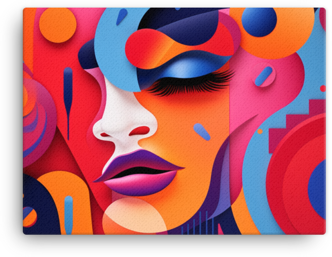 Colorful Abstract Woman Canvas