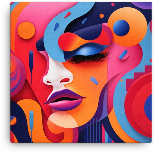 Colorful Abstract Woman Canvas