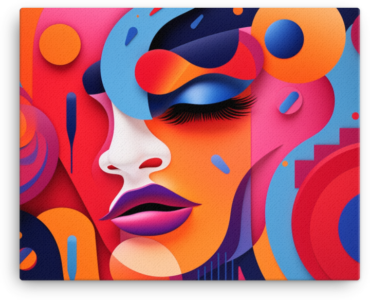 Colorful Abstract Woman Canvas