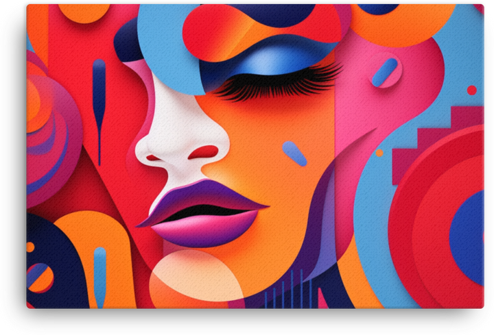 Colorful Abstract Woman Canvas