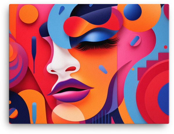 Colorful Abstract Woman Canvas
