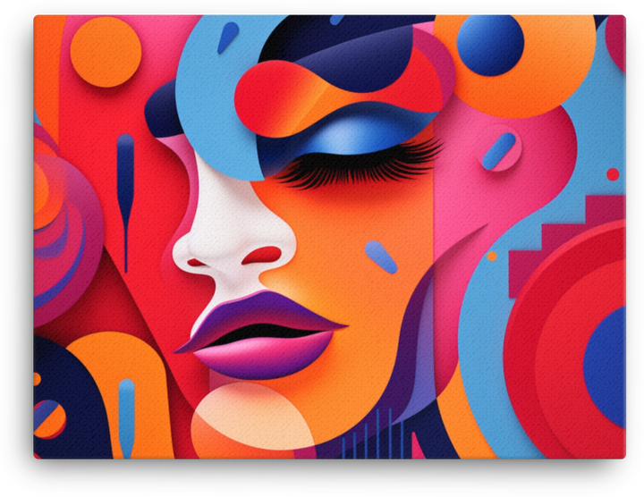 Colorful Abstract Woman Canvas