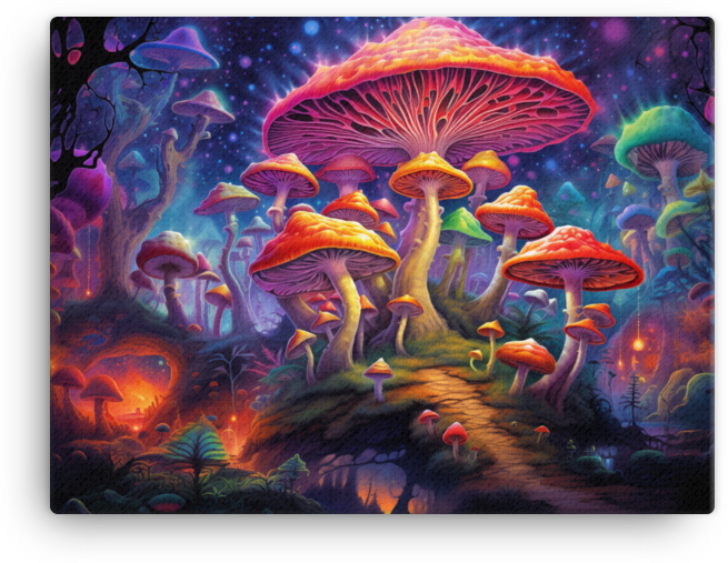 Cosmic Mushroom Dreams Canvas