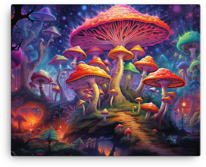 Cosmic Mushroom Dreams Canvas