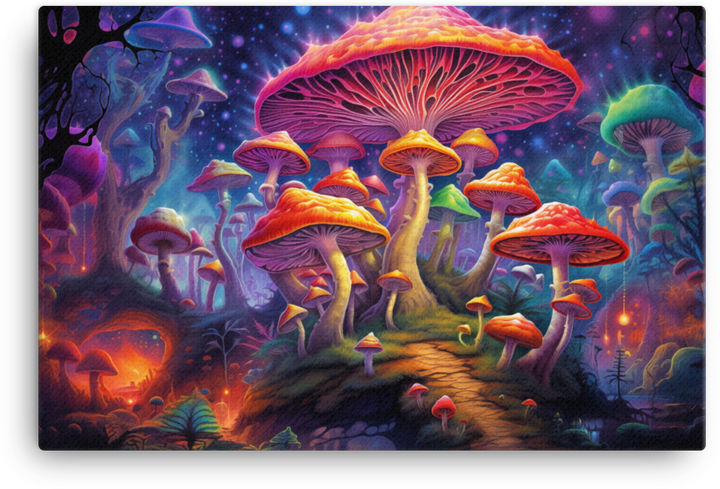 Cosmic Mushroom Dreams Canvas