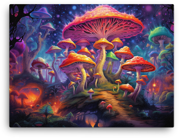 Cosmic Mushroom Dreams Canvas
