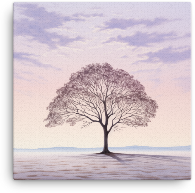 Dawn's Early Light Tree Canvas wall art