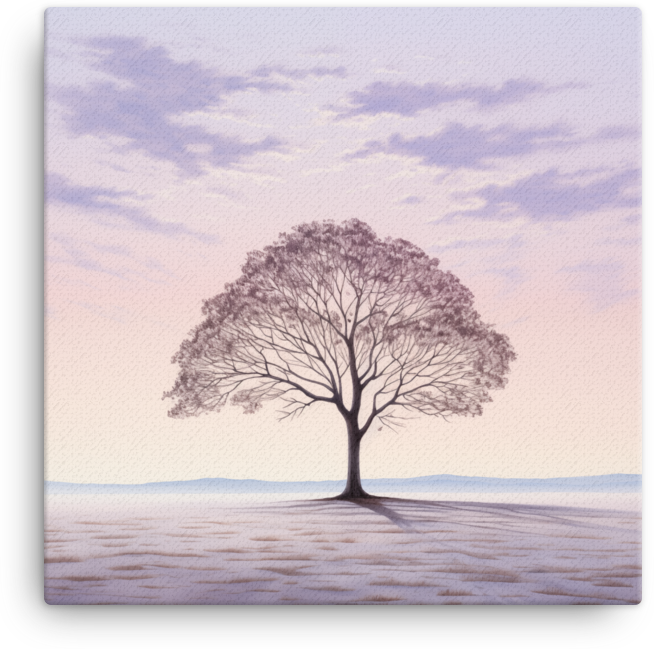 Dawn's Early Light Tree Canvas wall art