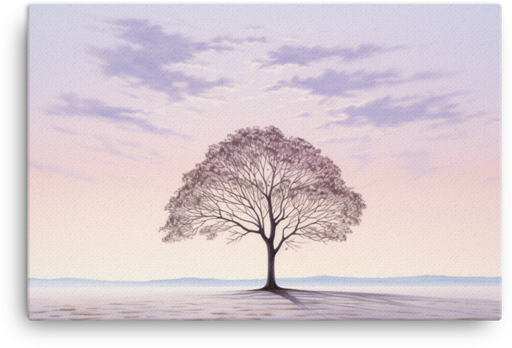 Dawn's Early Light Tree Canvas wall art