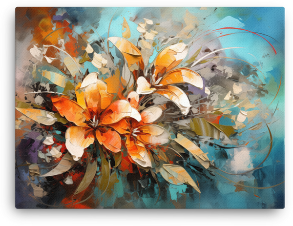 Dynamic Floral Impressions Canvas Wall Art wall art