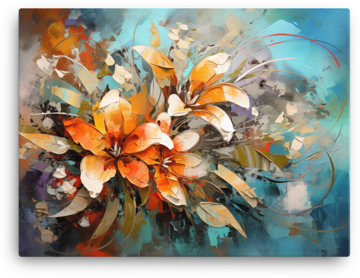 Dynamic Floral Impressions Canvas Wall Art wall art