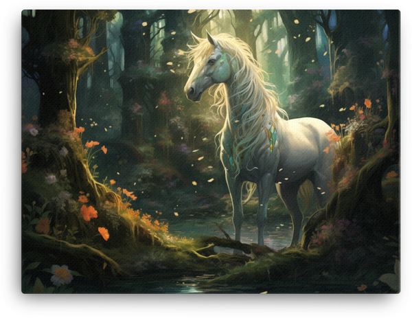 Enchanted Forest Horse Canvas Wall Art