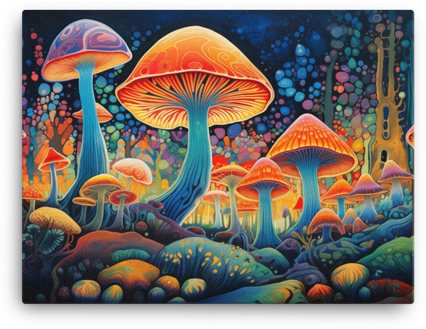 Enchanted Mushroom Forest Spectrum Canvas
