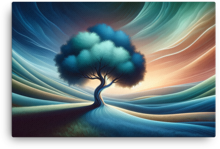 Ethereal Tree of Tranquil Dunes Canvas wall art