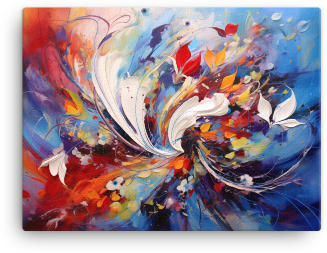 Explosion of Colors: Floral Fantasy Canvas Wall Art wall art